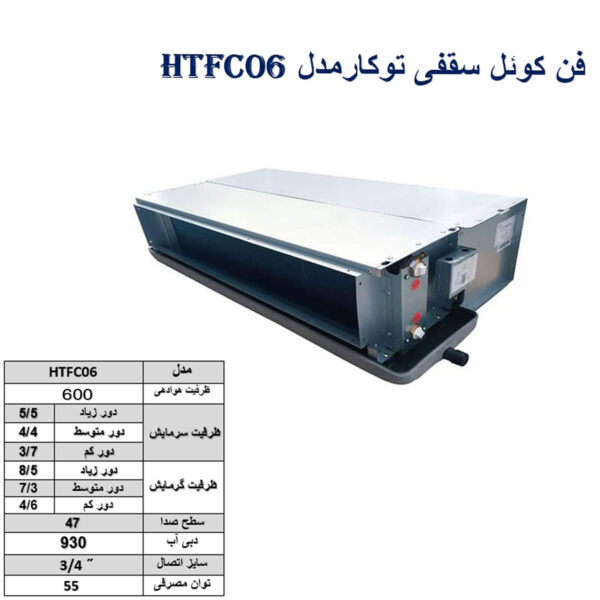 فن کوئل سقفی توکار  مدل HTFC06